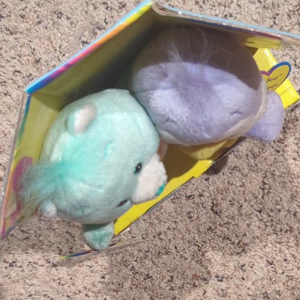 Care Bears 2003 Wish Bear and Cozy Heart Penguin Plush Duo - Picture 10 of 14